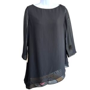 LanTing Bride Womens Chiffon‎ Asymmetric Hem Top SIze 12 Mother of the Bride